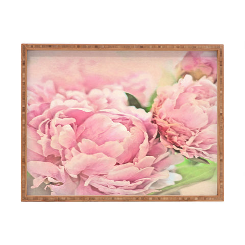 Lisa Argyropoulos Pink Peonies Rectangular Tray