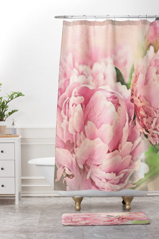 Lisa Argyropoulos Pink Peonies Shower Curtain And Mat
