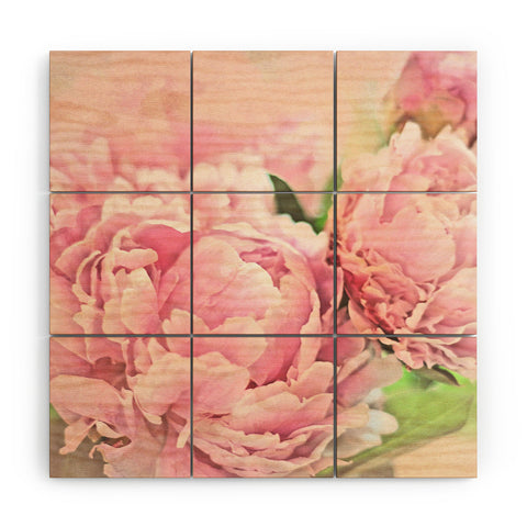 Lisa Argyropoulos Pink Peonies Wood Wall Mural