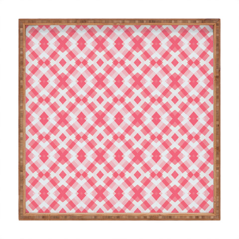Lisa Argyropoulos Pink Peppermint Twist Square Tray