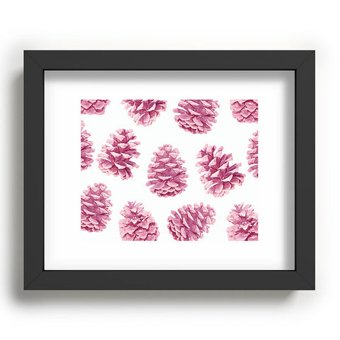 Lisa Argyropoulos Pink Pine Cones Recessed Framing Rectangle