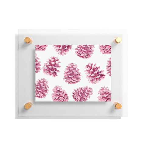 Lisa Argyropoulos Pink Pine Cones Floating Acrylic Print