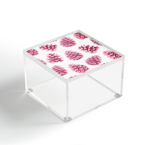 Lisa Argyropoulos Pink Pine Cones Acrylic Box