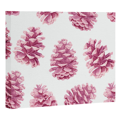 Lisa Argyropoulos Pink Pine Cones Art Canvas