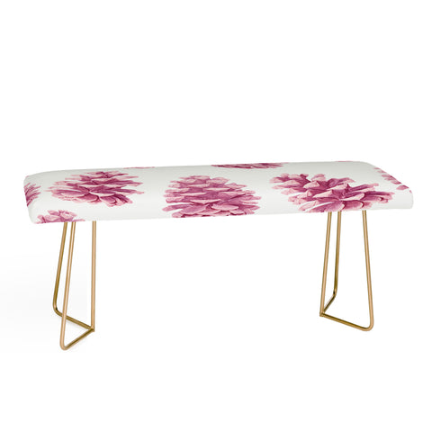 Lisa Argyropoulos Pink Pine Cones Bench