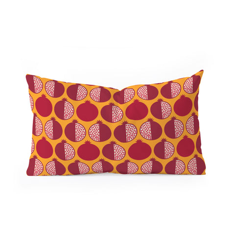 Lisa Argyropoulos Pomegranate Line Up II Oblong Throw Pillow
