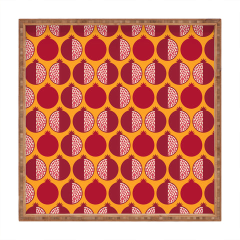 Lisa Argyropoulos Pomegranate Line Up II Square Tray