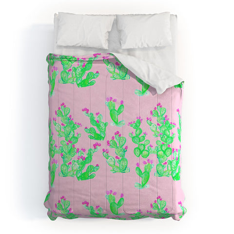 Lisa Argyropoulos Prickly Pear Spring Pink Comforter