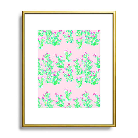 Lisa Argyropoulos Prickly Pear Spring Pink Metal Framed Art Print
