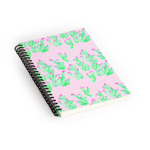 Lisa Argyropoulos Prickly Pear Spring Pink Spiral Notebook