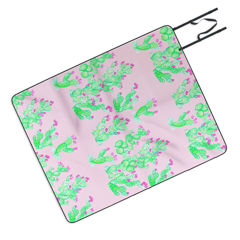 Lisa Argyropoulos Prickly Pear Spring Pink Picnic Blanket