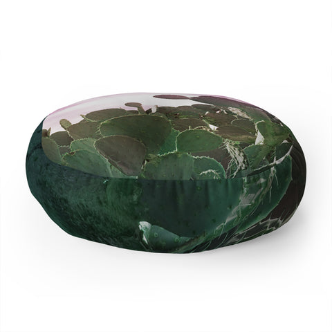 Lisa Argyropoulos Prickly Pink Floor Pillow Round