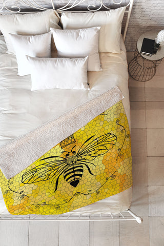 Lisa Argyropoulos Queen Bee Fleece Throw Blanket