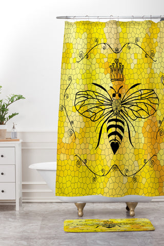 Lisa Argyropoulos Queen Bee Shower Curtain And Mat