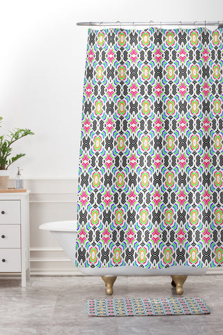 Lisa Argyropoulos Rainbow Maze Shower Curtain And Mat