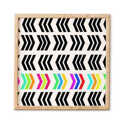 Lisa Argyropoulos Rainbow Pop Zig Zag Framed Wall Art