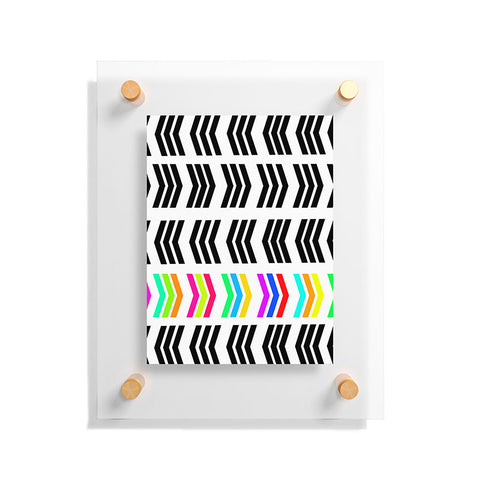 Lisa Argyropoulos Rainbow Pop Zig Zag Floating Acrylic Print