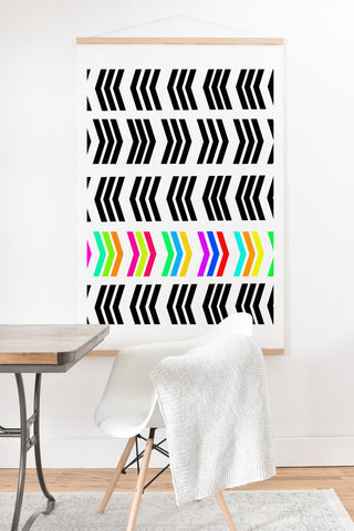 Lisa Argyropoulos Rainbow Pop Zig Zag Art Print And Hanger