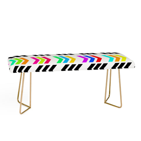 Lisa Argyropoulos Rainbow Pop Zig Zag Bench