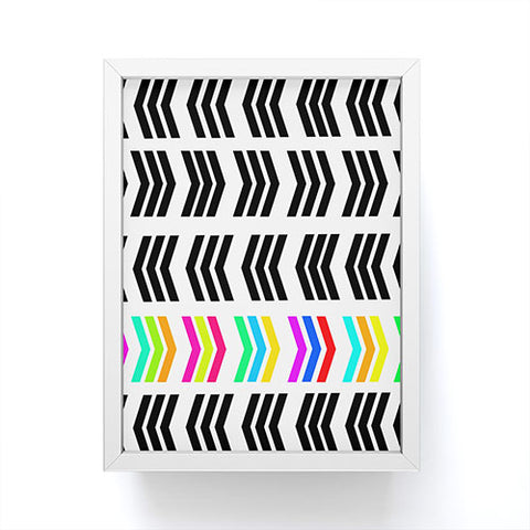 Lisa Argyropoulos Rainbow Pop Zig Zag Framed Mini Art Print
