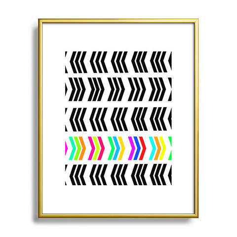 Lisa Argyropoulos Rainbow Pop Zig Zag Metal Framed Art Print
