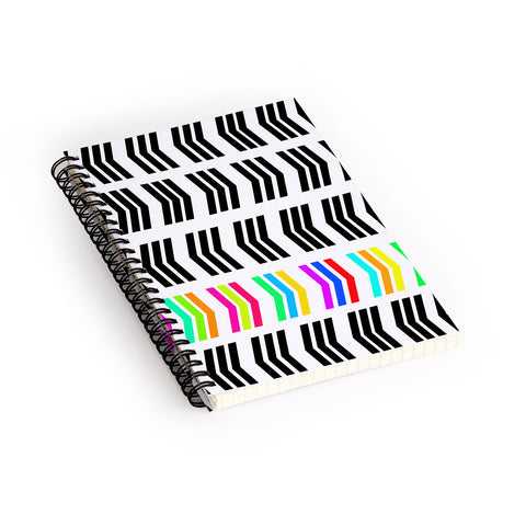 Lisa Argyropoulos Rainbow Pop Zig Zag Spiral Notebook