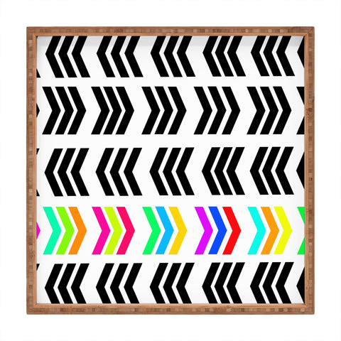 Lisa Argyropoulos Rainbow Pop Zig Zag Square Tray