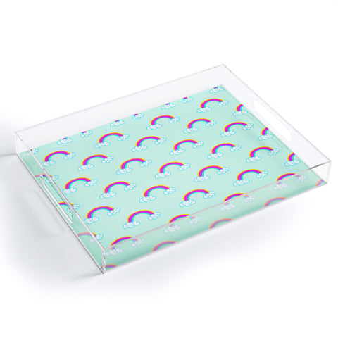 Lisa Argyropoulos Rainbows Mint Acrylic Tray