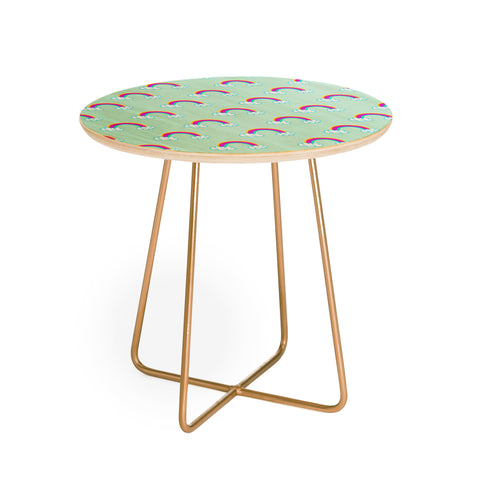 Lisa Argyropoulos Rainbows Mint Round Side Table