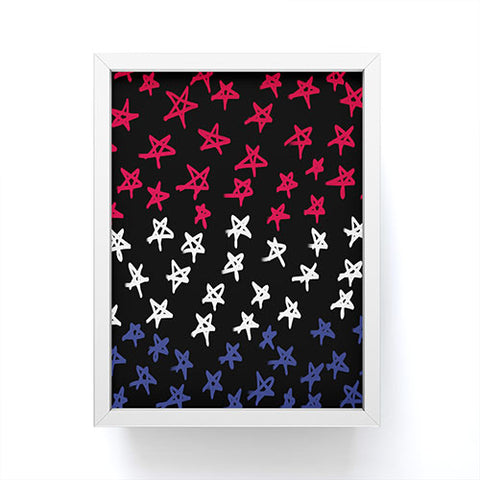 Lisa Argyropoulos Red White And Blue Stars Night Framed Mini Art Print