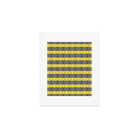 Lisa Argyropoulos Retro Stripe In Lemon Art Print