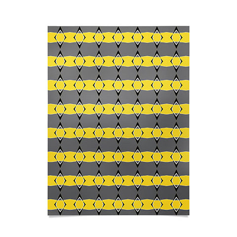 Lisa Argyropoulos Retro Stripe In Lemon Poster