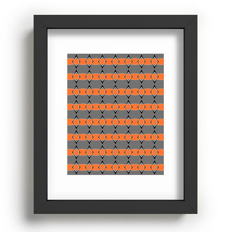 Lisa Argyropoulos Retro Stripe In Sunset Recessed Framing Rectangle