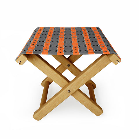 Lisa Argyropoulos Retro Stripe In Sunset Folding Stool
