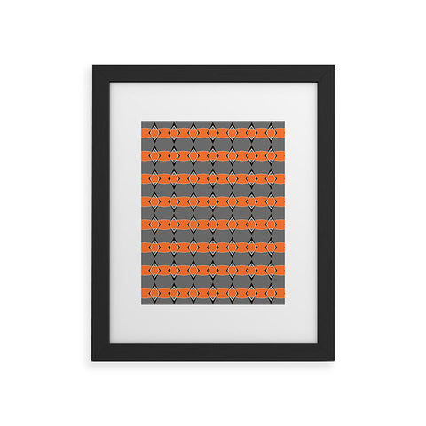 Lisa Argyropoulos Retro Stripe In Sunset Framed Art Print