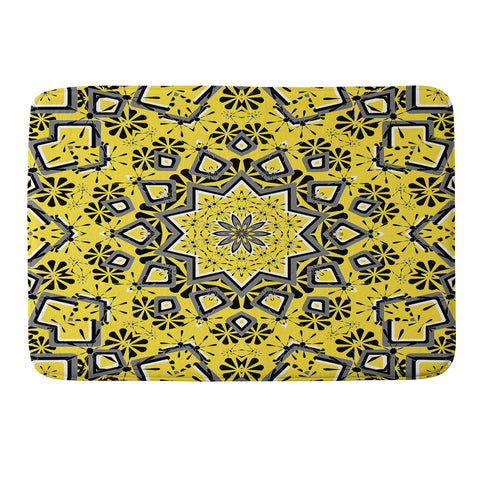 Lisa Argyropoulos Retroscopic In Lemon Memory Foam Bath Mat