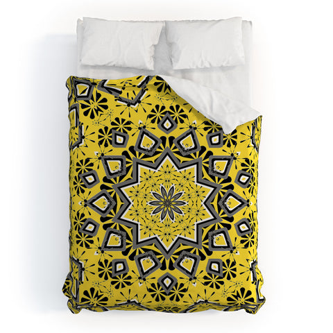 Lisa Argyropoulos Retroscopic In Lemon Duvet Cover