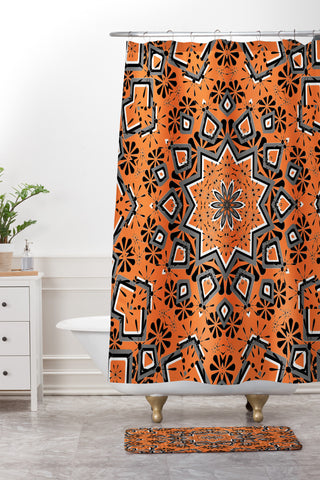Lisa Argyropoulos Retroscopic In Sunset Shower Curtain And Mat