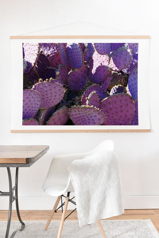 Lisa Argyropoulos Rustic Purple Pancake Cactus Art Print And Hanger