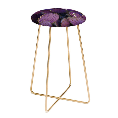 Lisa Argyropoulos Rustic Purple Pancake Cactus Counter Stool