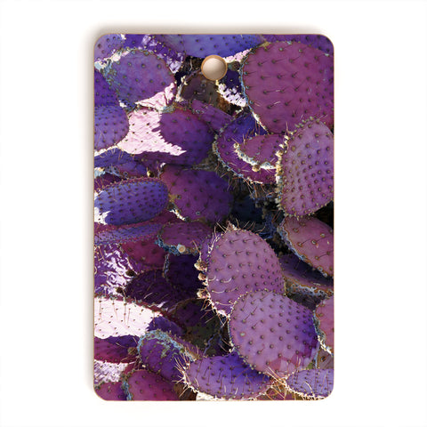 Lisa Argyropoulos Rustic Purple Pancake Cactus Cutting Board Rectangle