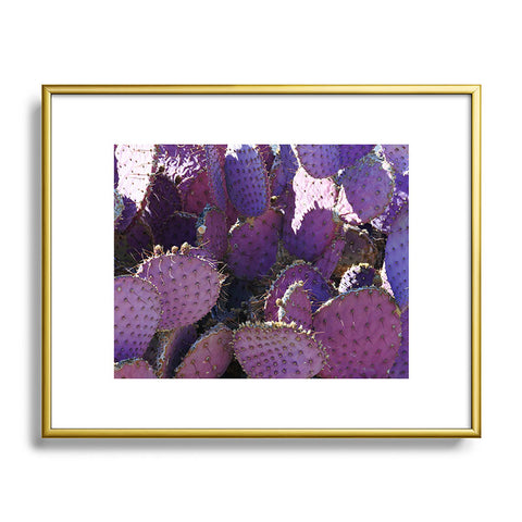 Lisa Argyropoulos Rustic Purple Pancake Cactus Metal Framed Art Print