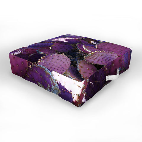Lisa Argyropoulos Rustic Purple Pancake Cactus Outdoor Floor Cushion