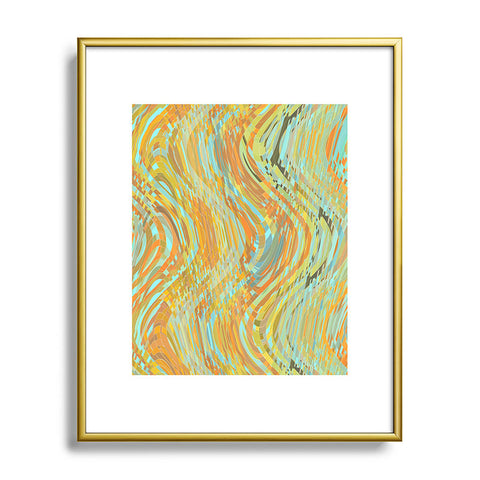 Lisa Argyropoulos Rustic Waves Metal Framed Art Print