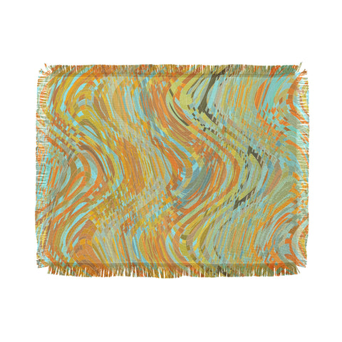Lisa Argyropoulos Rustic Waves Throw Blanket