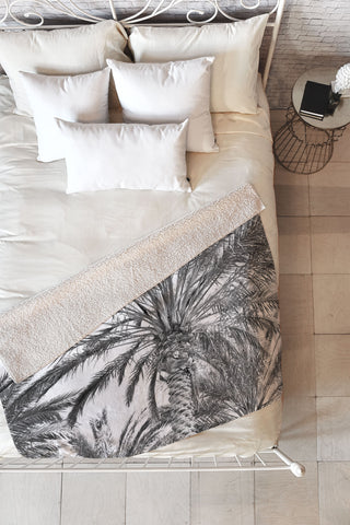 Lisa Argyropoulos San Diego Palms Fleece Throw Blanket