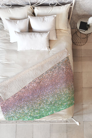 Lisa Argyropoulos Sea Mist Shimmer Fleece Throw Blanket