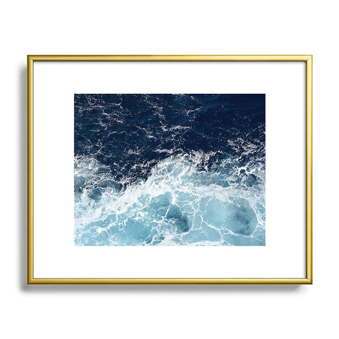 Lisa Argyropoulos Sea Swish Metal Framed Art Print
