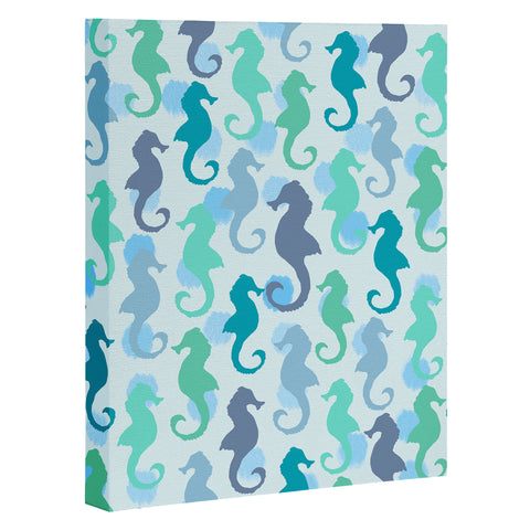 Lisa Argyropoulos Seahorses And Bubbles Art Canvas