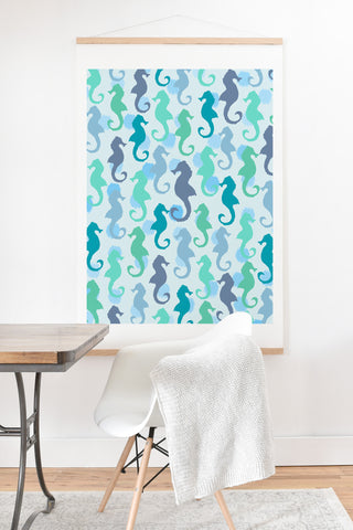 Lisa Argyropoulos Seahorses And Bubbles Art Print And Hanger